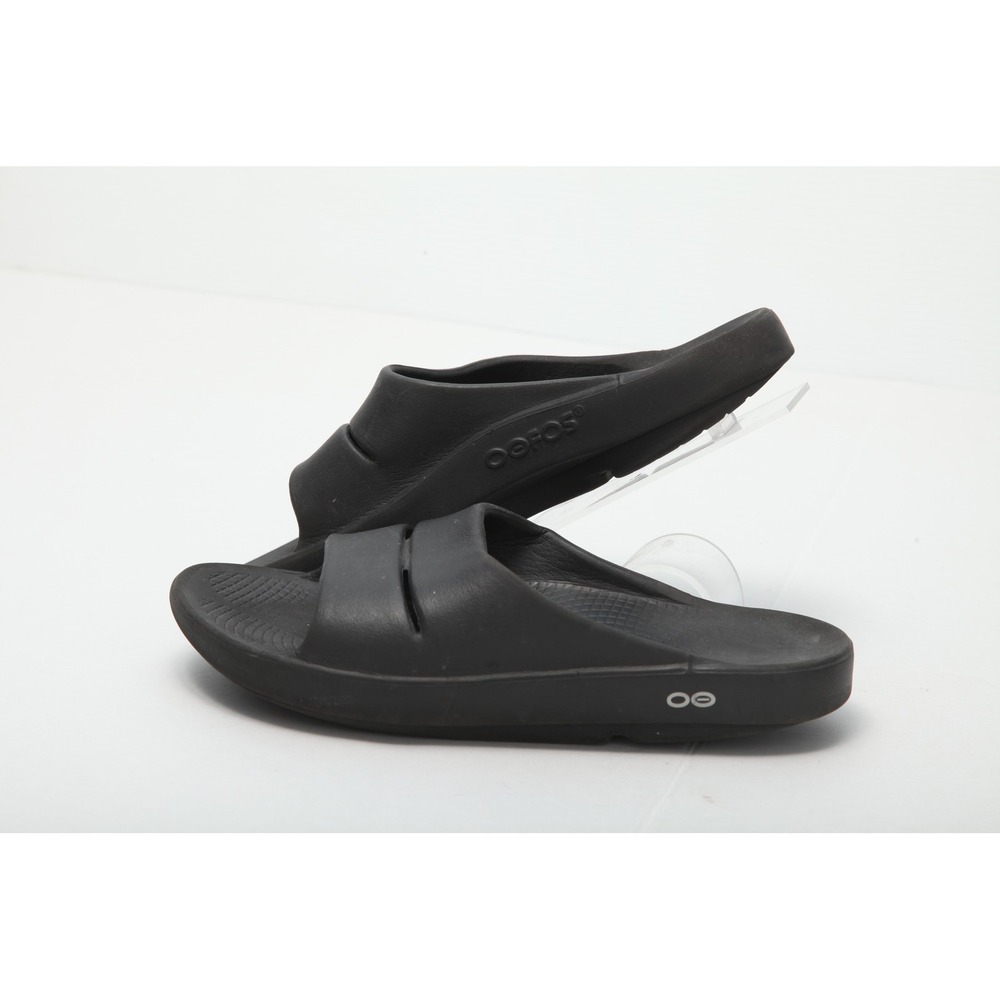 OOFOS OOahh Slide Sandals Men's 7 Black Recovery Comfort Shoes EU 40 M7-W9
